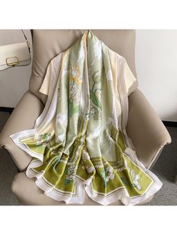 CrossKulture - Women Satin
                  Scarf - Green - 1