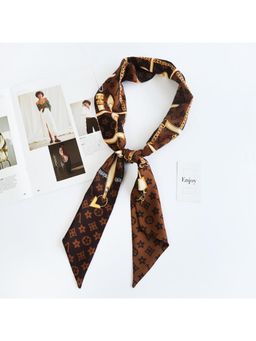 CrossKulture - Women Printed Satin Scarf - Yellow