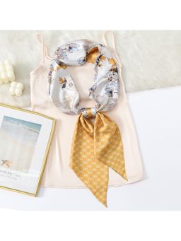 CrossKulture - Women Printed Satin Scarf - Orange