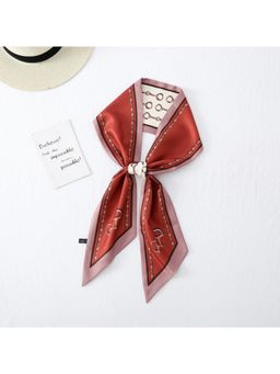 CrossKulture - Women Printed Satin Scarf - Brown