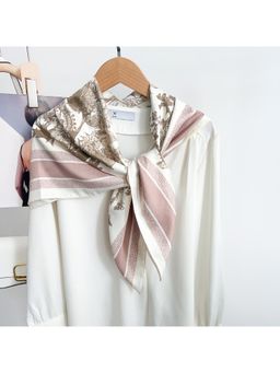 CrossKulture - Women Floral Printed Scarf - Beige