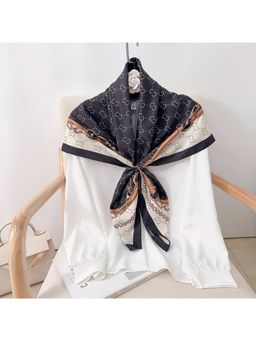 CrossKulture - Women Floral Printed Scarf - Grey