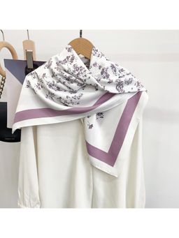 CrossKulture - Women Floral Printed Scarf - Purple