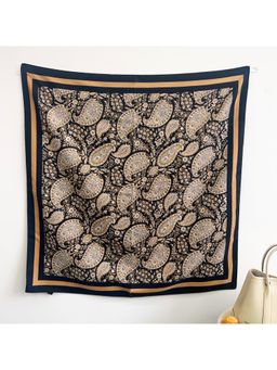 CrossKulture - Women Floral Printed Scarf - Black