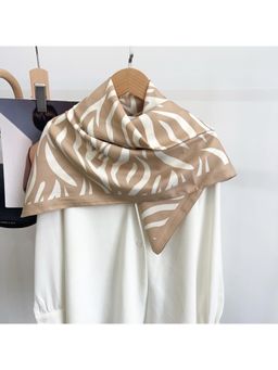 CrossKulture - Women Floral Printed Scarf - Beige