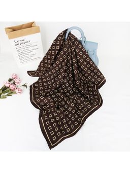 CrossKulture - Women Floral Printed Scarf - Brown