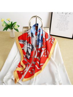 CrossKulture - Women Floral Printed Scarf - Red