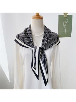 CrossKulture - Womens Floral Print Scarf - Black