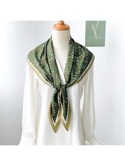 CrossKulture - Womens Floral Print Scarf - Green