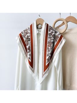 CrossKulture - Womens Floral Print Scarf - Black