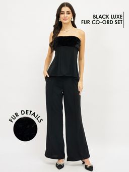 AAREIN - Fur Tube Black Co-Ord Set