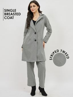 AAREIN - Striped Tweed Grey Co-Ord Set