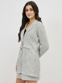 AAREIN - Tweed White Blazer with Skirt