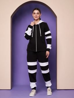 BRINNS - Women Black Hooded Co-ord Set
