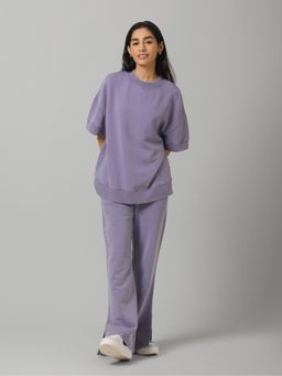 NeceSera - Pure Cotton Terry Lavender Acid Wash Co-Ord Set