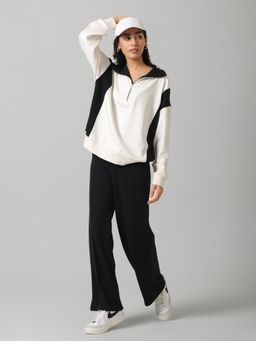 NeceSera - Cloudman Black Colourblock Long Sweatshirt with Pant