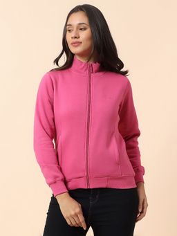 Cantabil - Breathable and Soft with Color Fastness Regular Fit Pink Sweatshirt