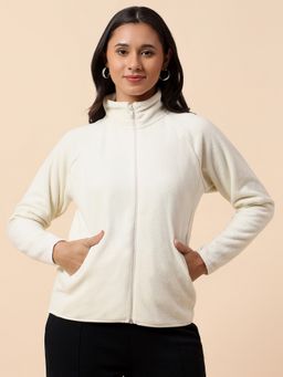 Cantabil - Women Off White Breathable with Color Fastness Regular Fit Sweatshirt