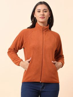 Cantabil - Women Rust Breathable and Soft with Color Fastness Regular Fit Sweatshirt