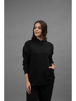 NeceSera - Women Midnight Black Oversized Hoodie