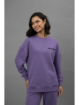 NeceSera - Women Lavender Airplane Mode Terry Sweatshirt