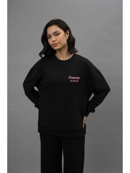 NeceSera - Women Black Screaming On The Inside Terry Sweatshirt