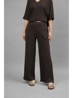 NeceSera - Women Relaxed Brown Wide Leg Pant