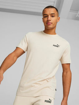 Puma - Ess Small Logo Mens Beige T-Shirt