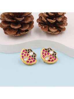 SANGEETA BOOCHRA JAIPUR - Silver Earrings Adorned with Kundan Setting and 24K Gold Plating