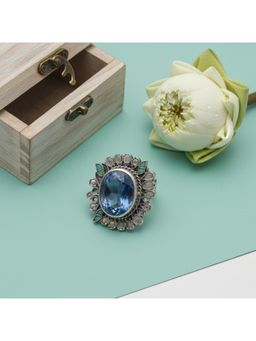 SANGEETA BOOCHRA JAIPUR - Heirloom Blue Gemstone Silver Ring
