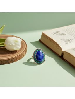 SANGEETA BOOCHRA JAIPUR - Handcrafted Lapis Elegance Ring