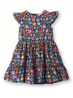 Beebay - Cotton Floral Printed Tier Dress-Multicolor