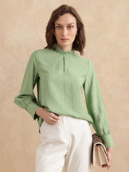 RAREISM - Charen Light Green Relaxed Top