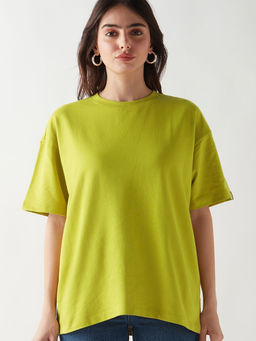 Bewakoof - Heavy Duty 1.0 Women's Cress Green Oversized T-shirt
