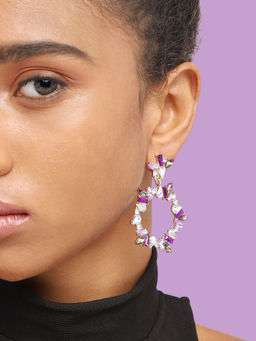 Sohi - Gold Plated Party Designer Stone Drop Earring for Women