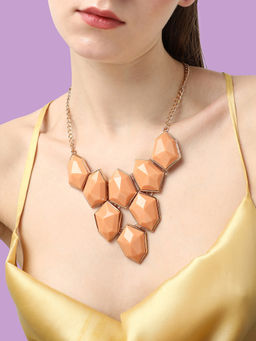 Sohi - Gold Plated Designer Stone Party Necklace for Women