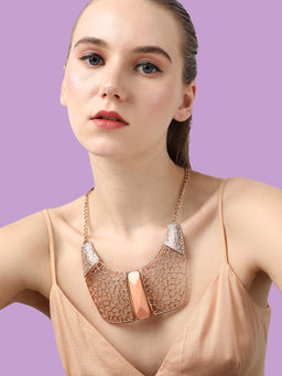 Sohi - Gold Plated Designer Stone Party Necklace for Women