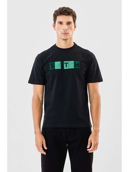 Snitch - Black Graphic Half Sleeves Regular Casual T-Shirt
