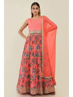 Soch - Women Pink Cotton Printed Suit Set