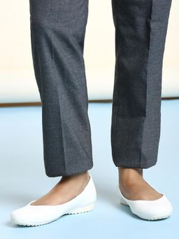 Inc.5 - Womens White Casual Solid Round Toe Slip on Ballerina