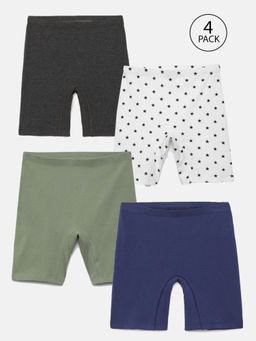 mackly - Printed Girls Inner Shorts (Pack of 4)