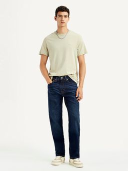 Levi's - Men 505 Indigo Straight Fit Mid Rise Jeans