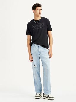 Levi's - Men 568 Light-Blue Loose Fit Mid Rise Jeans