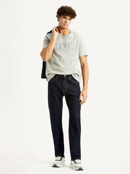 Levi's - Men 505 Indigo Straight Fit Mid Rise Jeans