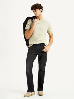 Levi's - Men 527 Black Slim Bootcut Fit Mid Rise Jeans