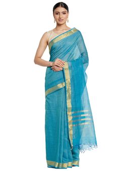 Fabindia - Silk Woven Sari (Blue)
