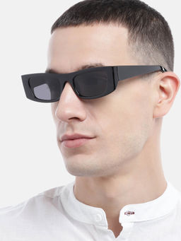 Carlton London - Men Polycarbonate UV Protected Black Dial Rectangle Sunglasses
