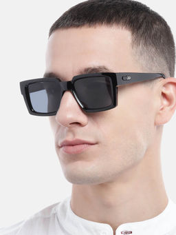 Carlton London - Men Polycarbonate UV Protected Black Dial Rectangle Sunglasses