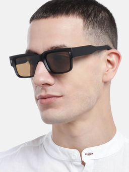 Carlton London - Men Polycarbonate UV Protected Brown Dial Rectangle Sunglasses