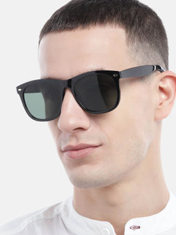 Carlton London - Men Polycarbonate UV Protected Green Dial Rectangle Sunglasses